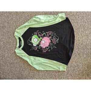Nickelodeon Invader Zim Long Sleeve Raglan Shirt Size 00